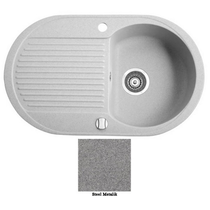 Мойка гранитная Marmorin Duro steel metalic 130113010 (77x47x19)