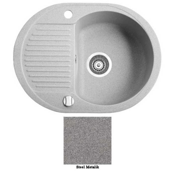 Мойка гранитная Marmorin Duro steel metalic 130133010 (62x47x19)