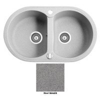 Мойка гранитная Marmorin Duro steel metalic 130203010 (77x47x19)
