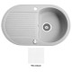 Мойка гранитная Marmorin Duro white alabaster 130113016 (77x47x19)