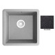 Мойка гранитная Marmorin Fado black metalic 426100012 (46x46x21.5)