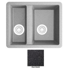 Мойка гранитная Marmorin Fado black metalic 427500012 (56x46x21.5)