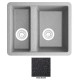 Мойка гранитная Marmorin Fado black metalic 427500012 (56x46x21.5)