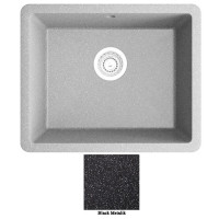 Мойка гранитная Marmorin Fado black metalic 428100012 (56x50x21,5)