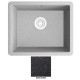 Мойка гранитная Marmorin Fado black metalic 428100012 (56x50x21,5)