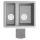 Мойка гранитная Marmorin Fado steel metalic 427500010 (56x46x21.5)