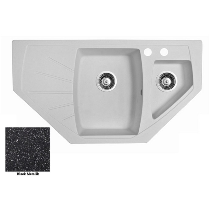 Мойка гранитная Marmorin Fenco black metalic 320613012 (93x51x20.5)