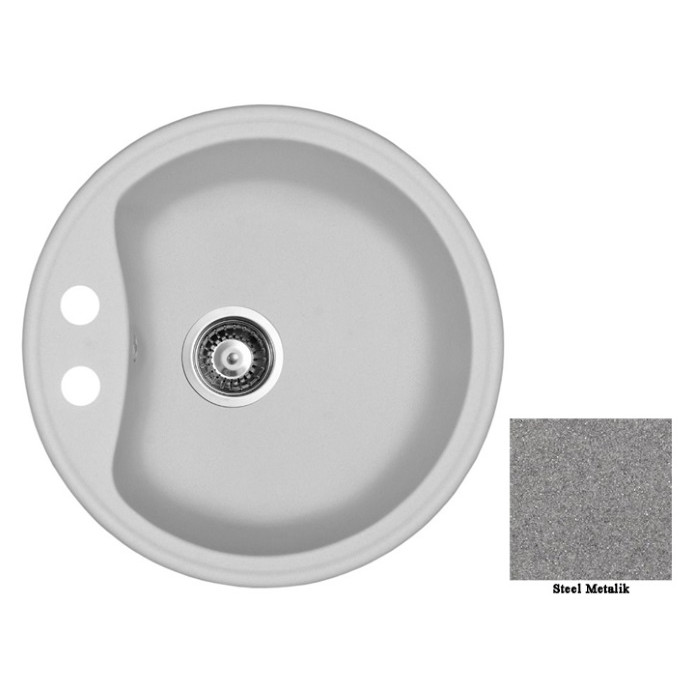 Мойка гранитная Marmorin Kova steel metalic 250803010 (51x51x19)