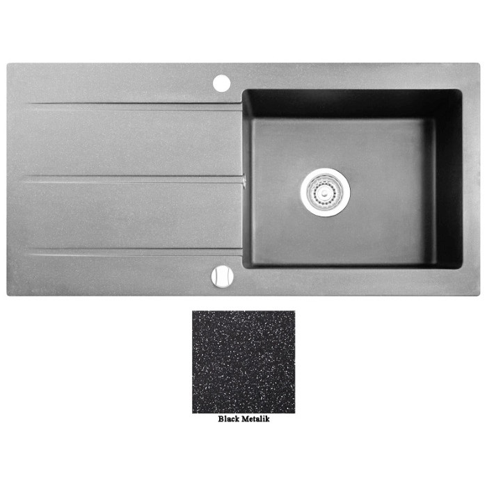 Мойка гранитная Marmorin Bario black 120113002 (100x50x21)