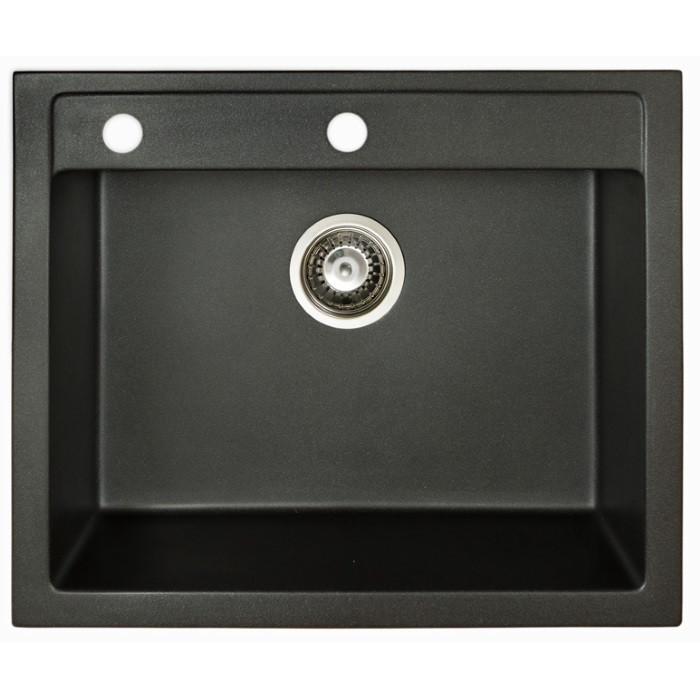 Мойка гранитная Marmorin Bario black metalic 120103012 (59x50x21)