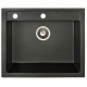 Мойка гранитная Marmorin Bario black metalic 120103012 (59x50x21)