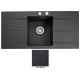 Мойка гранитная Marmorin Bario black metalic 120123012 (100x50x21) 