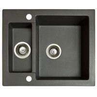 Мойка гранитная Marmorin Bario black metalic 120503012 (60x50x21)