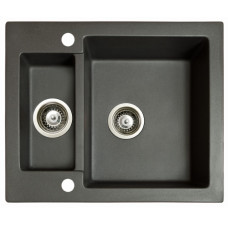 Мойка гранитная Marmorin Bario black metalic 120503012 (60x50x21)