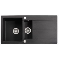 Мойка гранитная Marmorin Bario black metalic 120513012 (100x50x21)