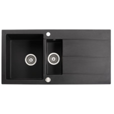 Мойка гранитная Marmorin Bario black metalic 120513012 (100x50x21)