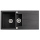 Мойка гранитная Marmorin Bario black metalic 120513012 (100x50x21)