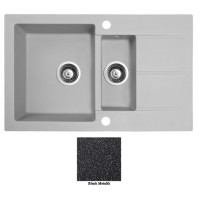 Мойка гранитная Marmorin Bario black metalic 120533012 (80x50x21)
