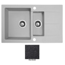Мойка гранитная Marmorin Bario black metalic 120533012 (80x50x21)