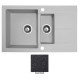 Мойка гранитная Marmorin Bario black metalic 120533012 (80x50x21)
