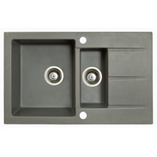 Мойка гранитная Marmorin Bario steel metalic 120533010 (80x50x21)