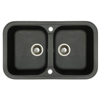 Мойка гранитная Marmorin Pesta black metalic 170203012 (77x47x19)