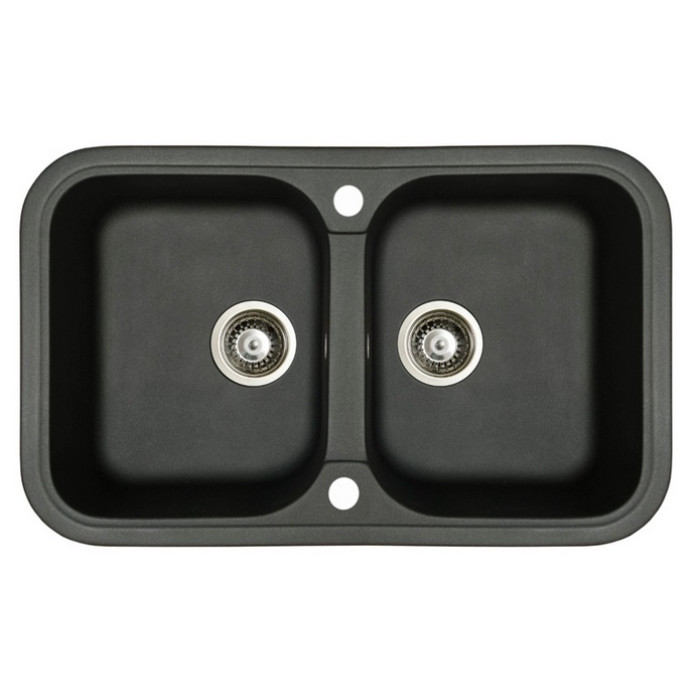 Мойка гранитная Marmorin Pesta black metalic 170203012 (77x47x19)