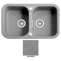 Мойка гранитная Marmorin Pesta steel metalic 170203010 (77x47x19)