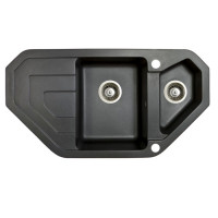 Мийка гранітна Marmorin Sten black metalic 385613012 (97x51x21.5)