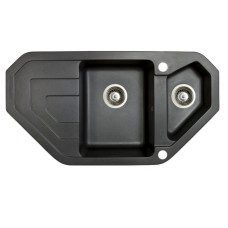 Мойка гранитная Marmorin Sten black metalic 385613012 (97x51x21.5)