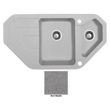 Мойка гранитная Marmorin Sten steel metalic 385613010 (97x51x21.5)