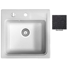 Мойка гранитная Marmorin Tama black metalic 390103012 (46.5x46.5x19.5)