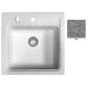 Мойка гранитная Marmorin Tama grey 390103003 (46.5x46.5x19.5)