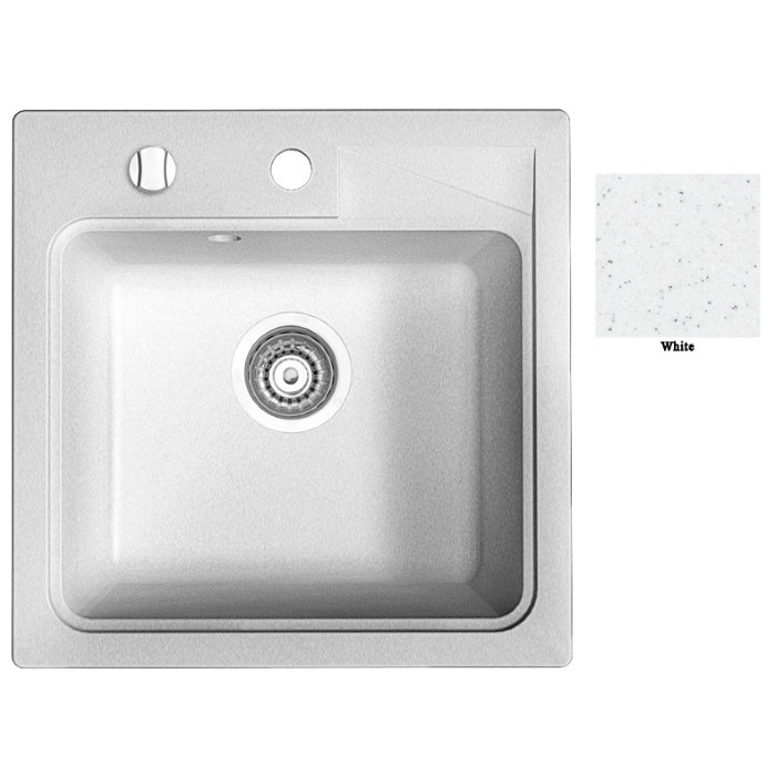 Мойка гранитная Marmorin Tama white 390103006 (46.5x46.5x19.5)
