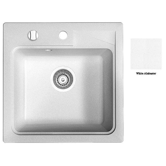 Мойка гранитная Marmorin Tama white alabaster 390103016 (46.5x46.5x19.5)