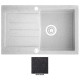 Мойка гранитная Marmorin Tellur black metalic 380113012 (78x50x19.5)