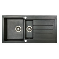 Мойка гранитная Marmorin Tellur black metalic 380513012 (100x50x19.5)