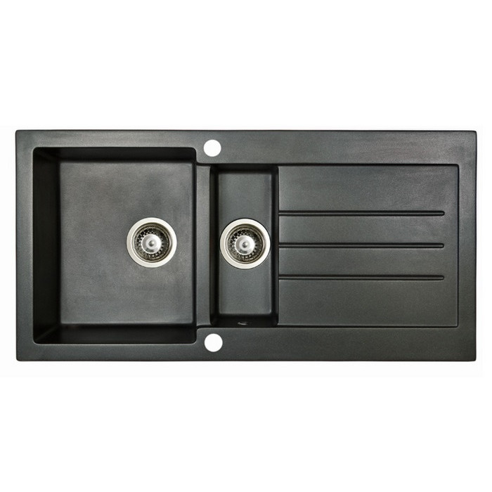 Мойка гранитная Marmorin Tellur black metalic 380513012 (100x50x19.5)