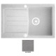 Мойка гранитная Marmorin Tellur steel metalic 380113010 (78x50x19.5)