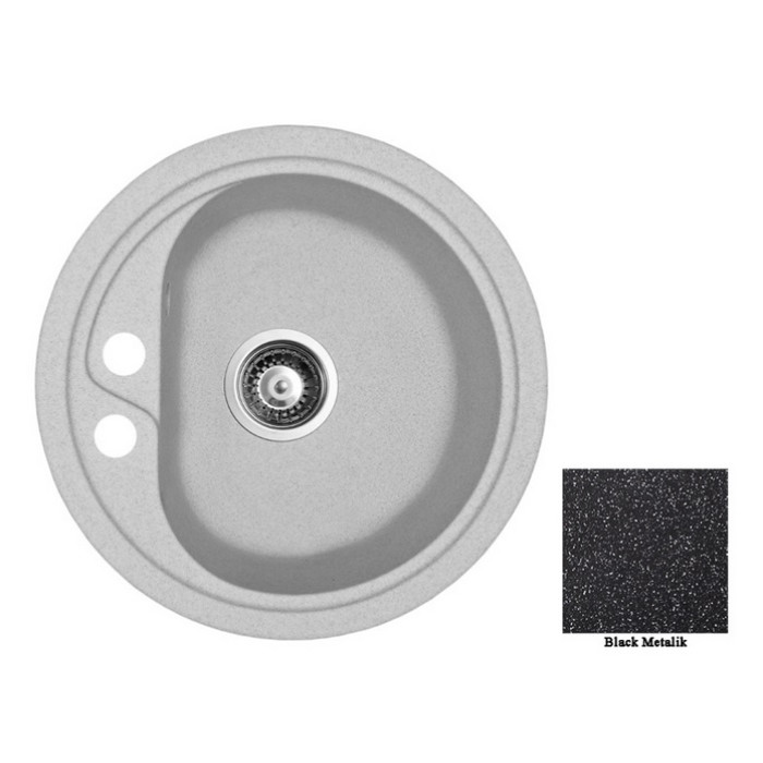 Мийка гранітна Marmorin Vask black metalic 260803012 (45x45x21)