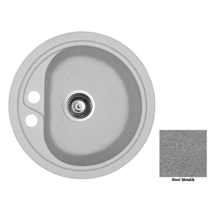 Мийка гранітна Marmorin Vask steel metalic 260803010 (45x45x21)