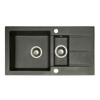 Мойка гранитная Marmorin Tama black 390513002 (78x43,5x17)