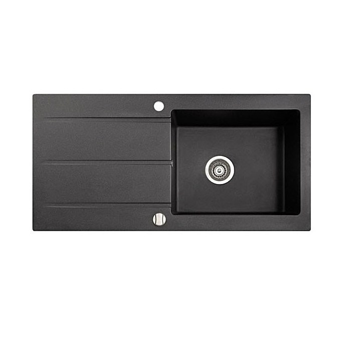 Мойка гранитная Marmorin Bario black metalic 120113012 (100x50x21)