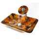 Умивальник Kraus Amber GVR-420-RE-15 мм (55.5x35.2) скляний