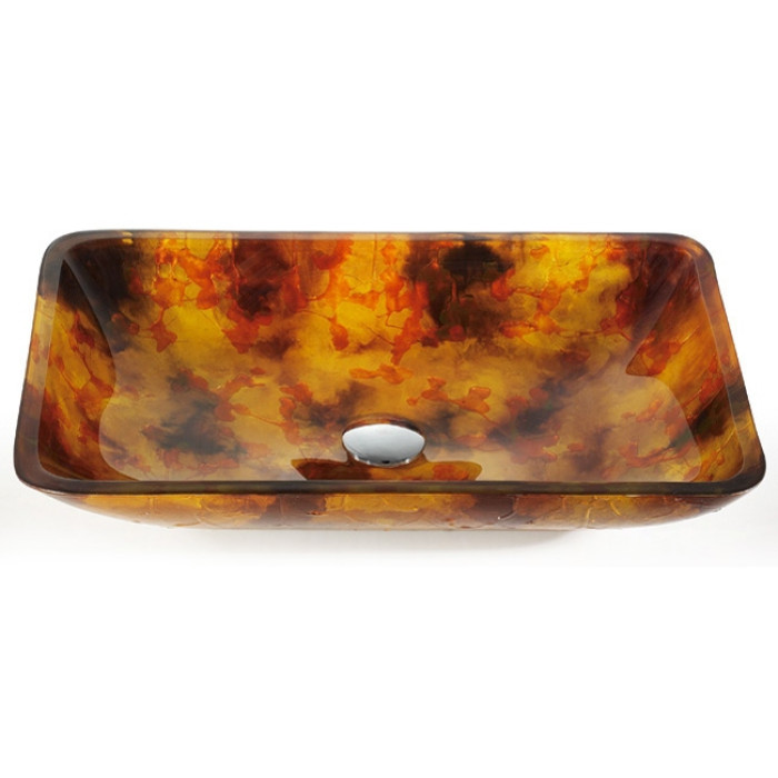 Умивальник Kraus Amber GVR-420-RE-15 мм (55.5x35.2) скляний