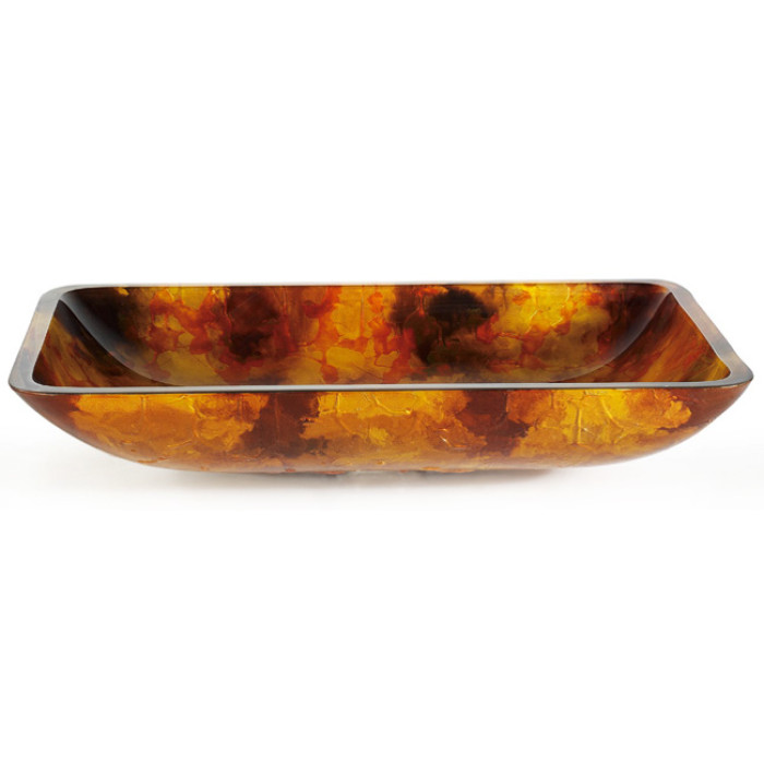 Умивальник Kraus Amber GVR-420-RE-15 мм (55.5x35.2) скляний