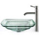 Умывальник Kraus Clear GVS-930-19 мм (45.7x45.7) стеклянный