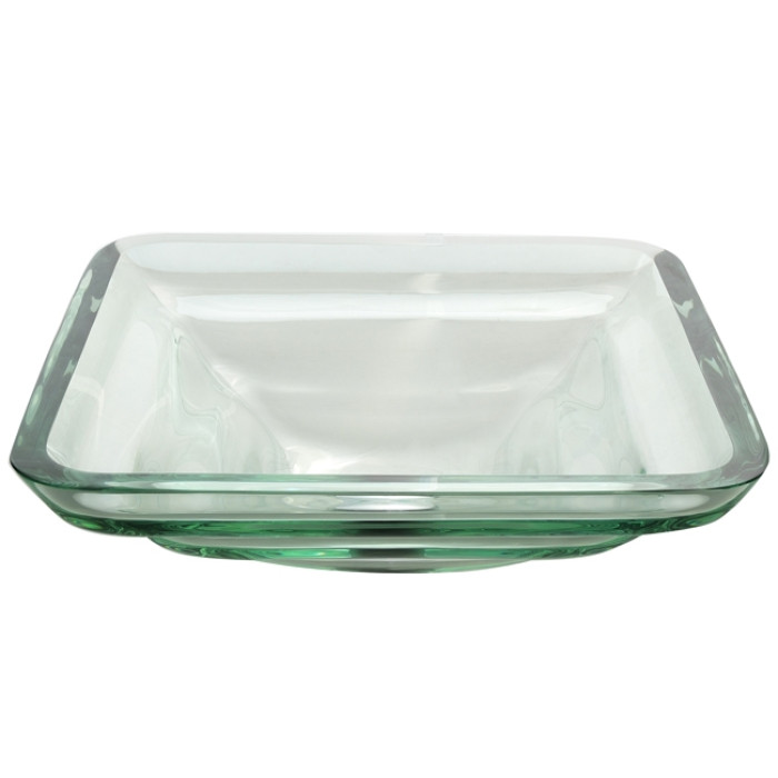 Умывальник Kraus Clear GVS-930-19 мм (45.7x45.7) стеклянный