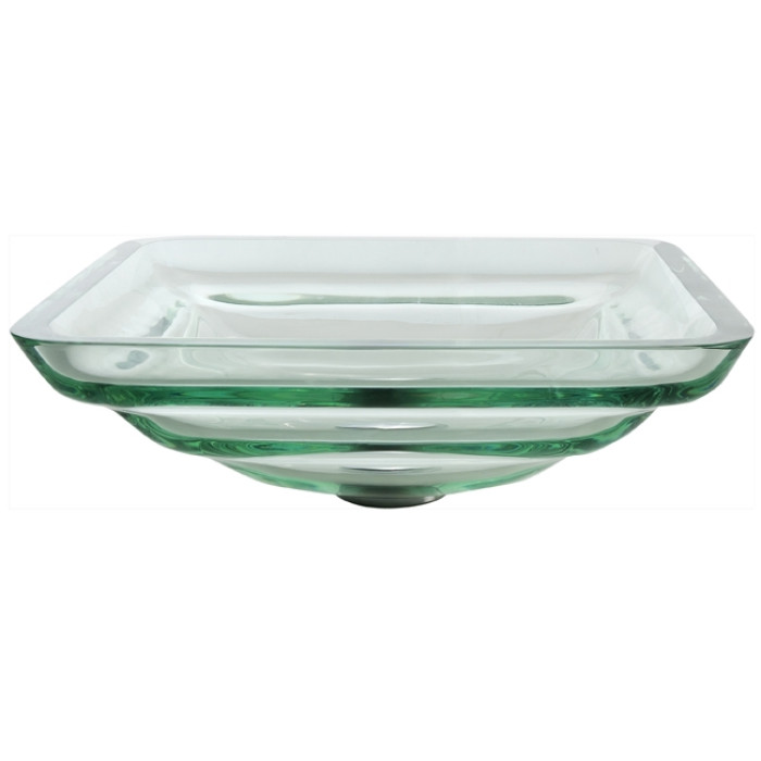 Умывальник Kraus Clear GVS-930-19 мм (45.7x45.7) стеклянный