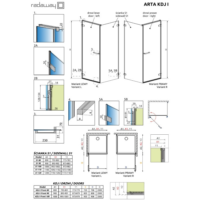 Душевая кабина Radaway Arta KDJ 120x80